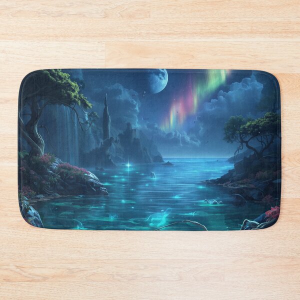 Item preview, Deep Ocean Moon Alien Forest Landscape designed and sold by Luminous Wilds.