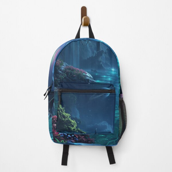 Item preview, Deep Ocean Moon Alien Forest Landscape designed and sold by Luminous Wilds.