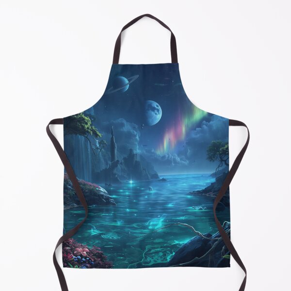 Item preview, Deep Ocean Moon Alien Forest Landscape designed and sold by Luminous Wilds.