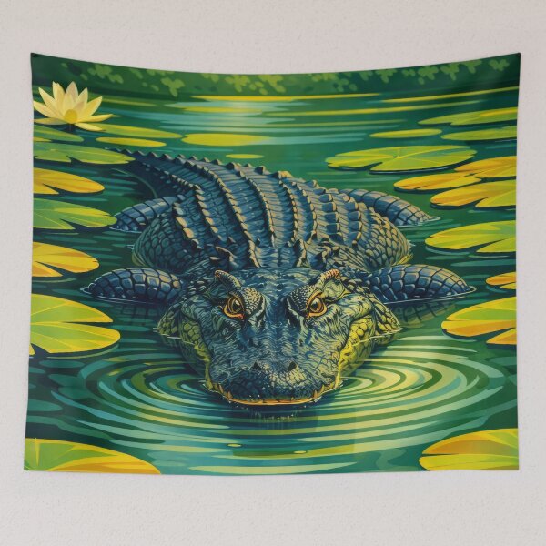 Item preview, American Alligator Digital Polar Animal Art designed and sold by kakarikihill.