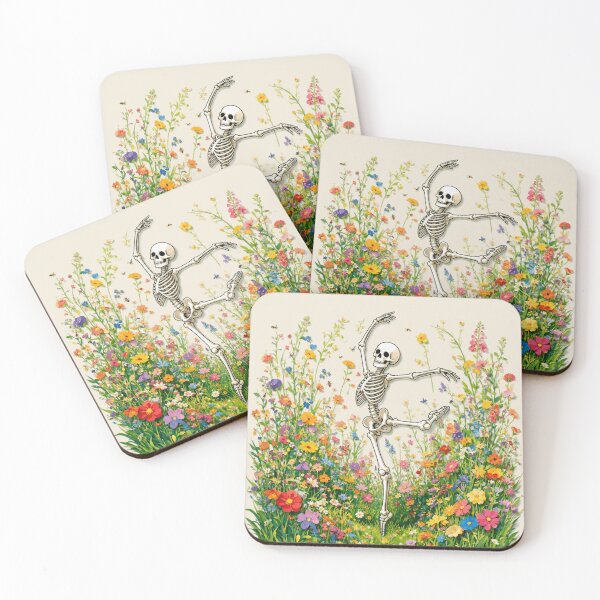 Item preview, Skeleton Dancing ballet Wildflower Botanical Cottagecore designed and sold by Colorfulman.