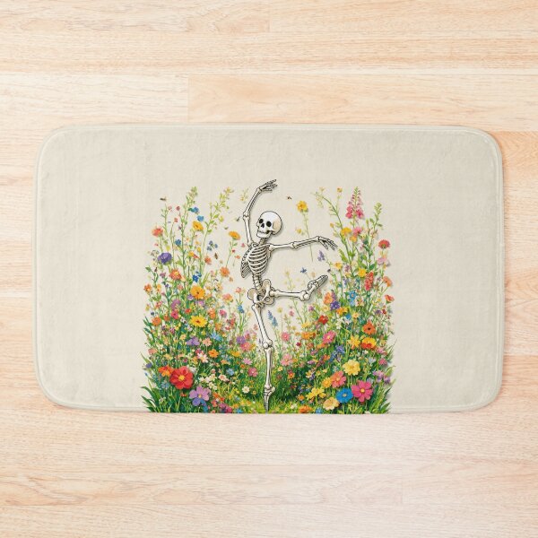 Item preview, Skeleton Dancing ballet Wildflower Botanical Cottagecore designed and sold by Colorfulman.