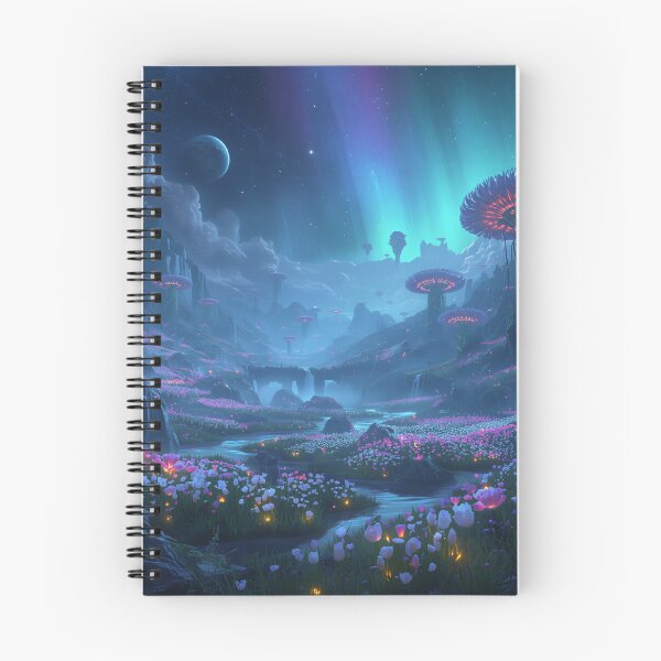 Item preview, Galactic Flower Valley Alien Fantasy Landscape designed and sold by Luminous Wilds.