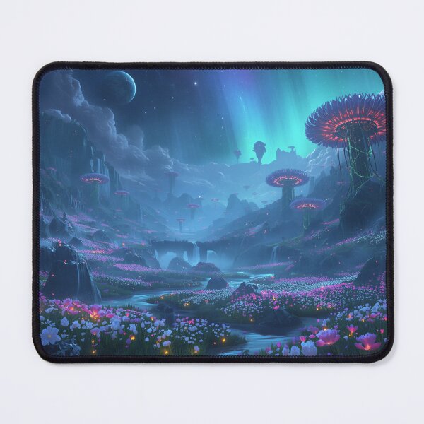 Item preview, Galactic Flower Valley Alien Fantasy Landscape designed and sold by Luminous Wilds.