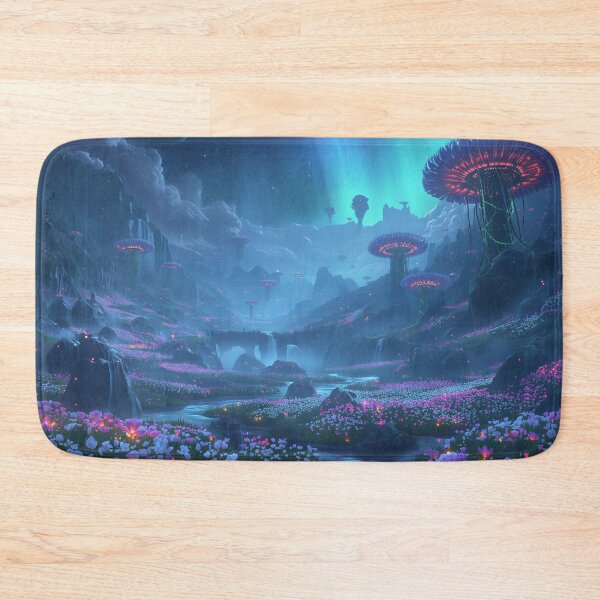 Item preview, Galactic Flower Valley Alien Fantasy Landscape designed and sold by Luminous Wilds.