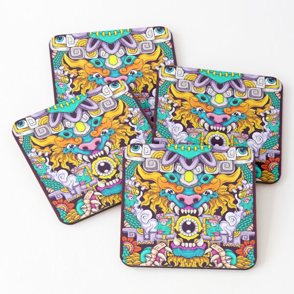 Item preview, Ancient Aztec Vibe Monster and Skull Illustration designed and sold by koyung500Store.