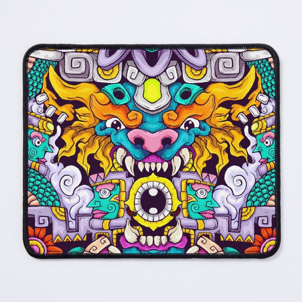 Item preview, Ancient Aztec Vibe Monster and Skull Illustration designed and sold by koyung500Store.