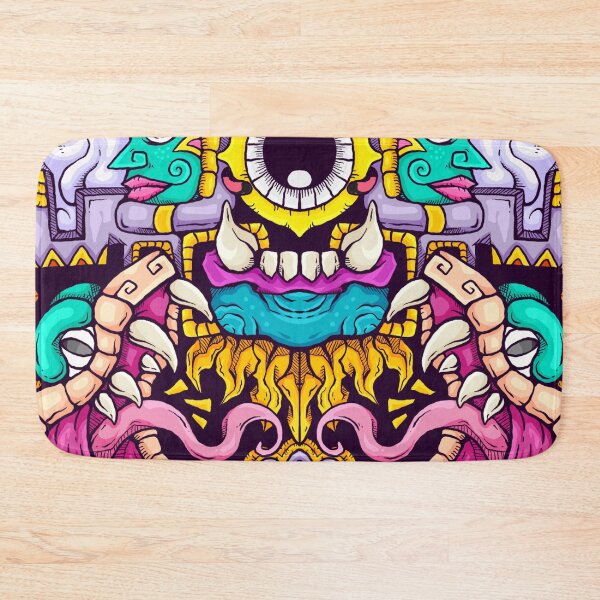 Item preview, Ancient Aztec Vibe Monster and Skull Illustration designed and sold by koyung500Store.