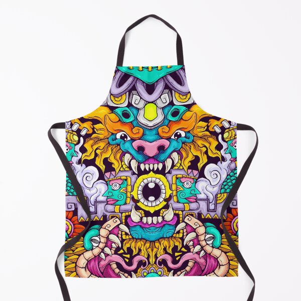 Item preview, Ancient Aztec Vibe Monster and Skull Illustration designed and sold by koyung500Store.