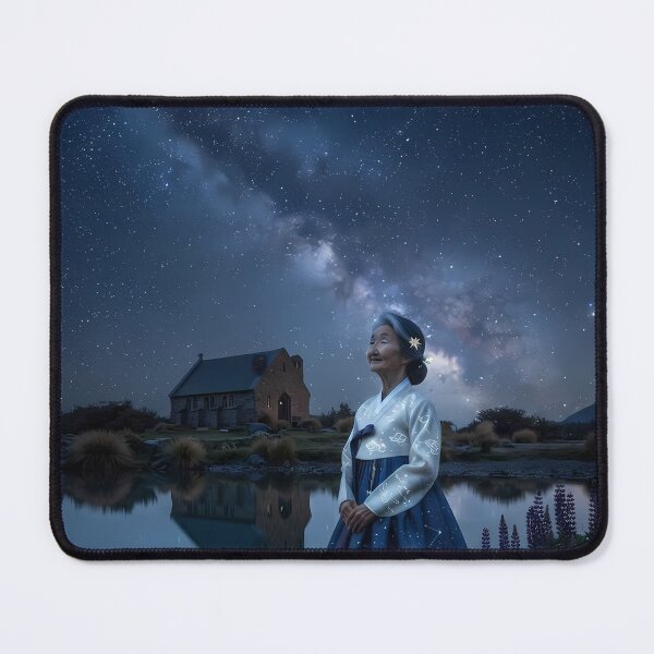 Item preview, Cosmic Dream: A Hanbok's Stance at Lake Tekapo designed and sold by SOOstudio73.