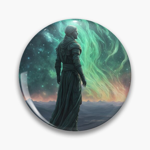 Item preview, Mystical Galaxy Traveler Watching Northern Lights designed and sold by Uniquely Yours.