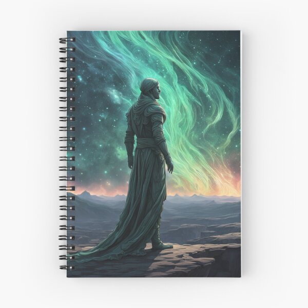 Item preview, Mystical Galaxy Traveler Watching Northern Lights designed and sold by Uniquely Yours.