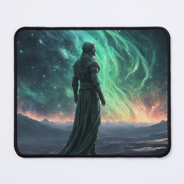 Item preview, Mystical Galaxy Traveler Watching Northern Lights designed and sold by Uniquely Yours.