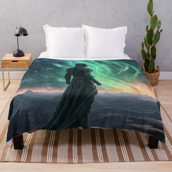 Item preview, Mystical Galaxy Traveler Watching Northern Lights designed and sold by Uniquely Yours.