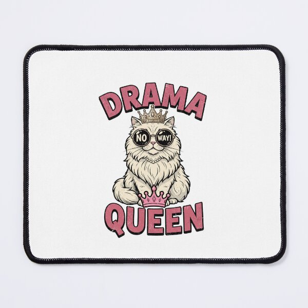 Item preview, Drama Queen Cat T-Shirt | Funny Princess Cat Retro Vintage Graphic designed and sold by ZaanaDesign.