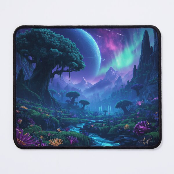 Item preview, Starfall Bioluminescent Forest Alien Landscape designed and sold by Luminous Wilds.