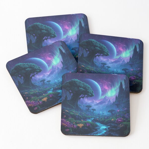 Item preview, Starfall Bioluminescent Forest Alien Landscape designed and sold by Luminous Wilds.