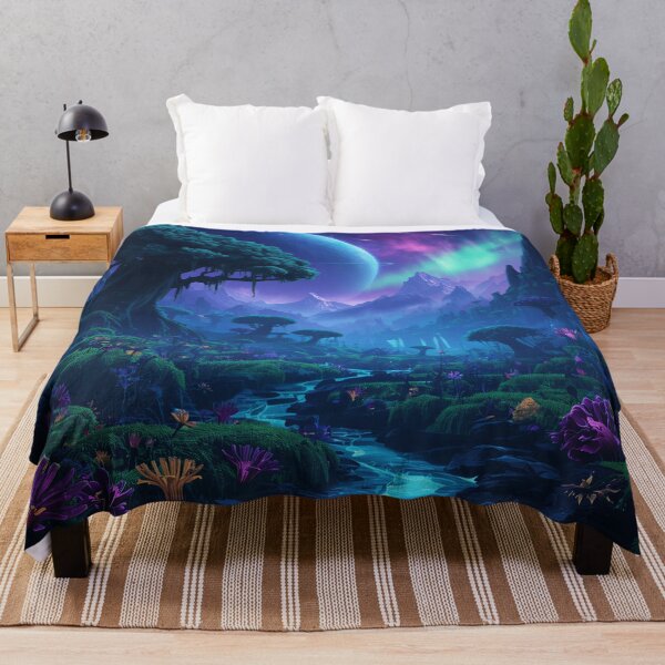 Item preview, Starfall Bioluminescent Forest Alien Landscape designed and sold by Luminous Wilds.