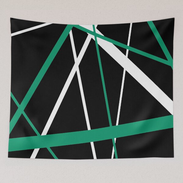 Item preview, Bold Green-Blue Diagonal Lines White Accents designed and sold by taiche.