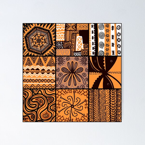 Item preview, Voyage To Africa Earthtones Abstract Art Designs Pattern designed and sold by DEC02.