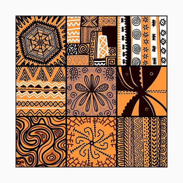 Item preview, Voyage To Africa Earthtones Abstract Art Designs Pattern designed and sold by DEC02.