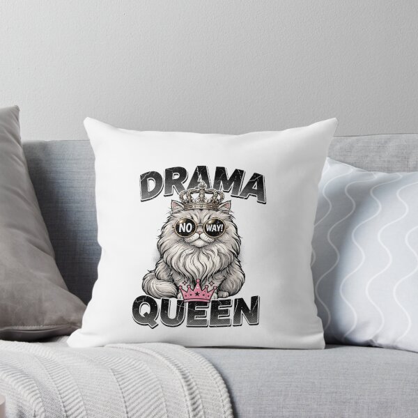 Item preview, Drama Queen Cat T-Shirt | Funny Princess Cat Retro Vintage Graphic designed and sold by ZaanaDesign.