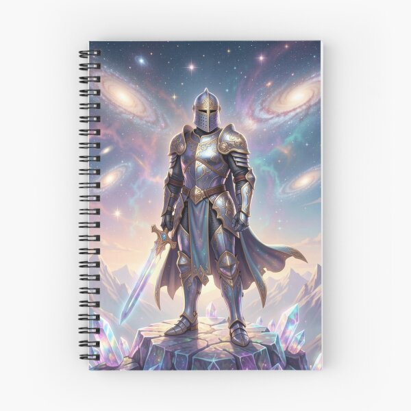 Item preview, Cosmic Knight Standing on Crystal Mountain Art designed and sold by Uniquely Yours.