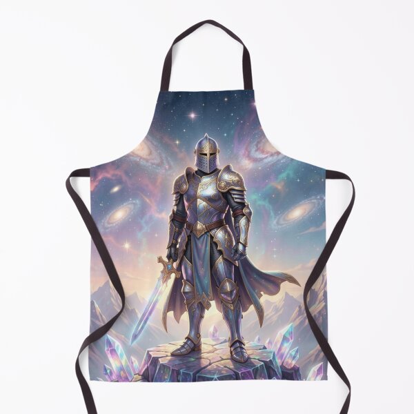 Item preview, Cosmic Knight Standing on Crystal Mountain Art designed and sold by Uniquely Yours.