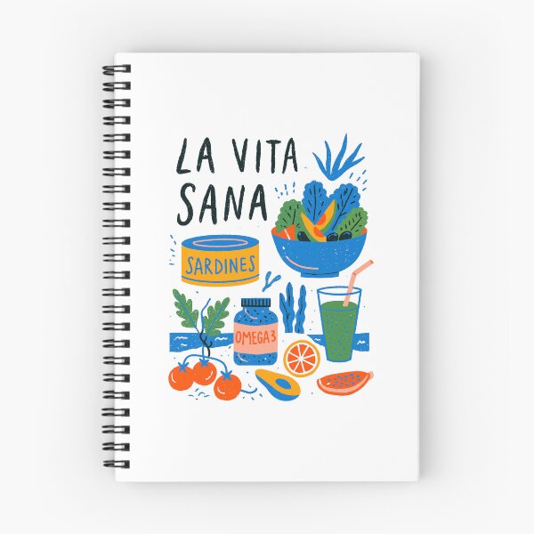 Item preview, La Vita Sana – Colorful Healthy Lifestyle Illustration | Mediterranean Diet Kitchen Art designed and sold by Ramona-Gliga.