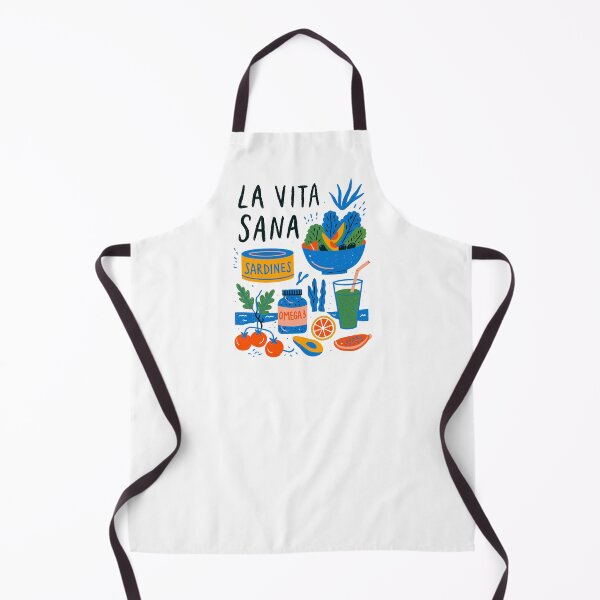 Item preview, La Vita Sana – Colorful Healthy Lifestyle Illustration | Mediterranean Diet Kitchen Art designed and sold by Ramona-Gliga.
