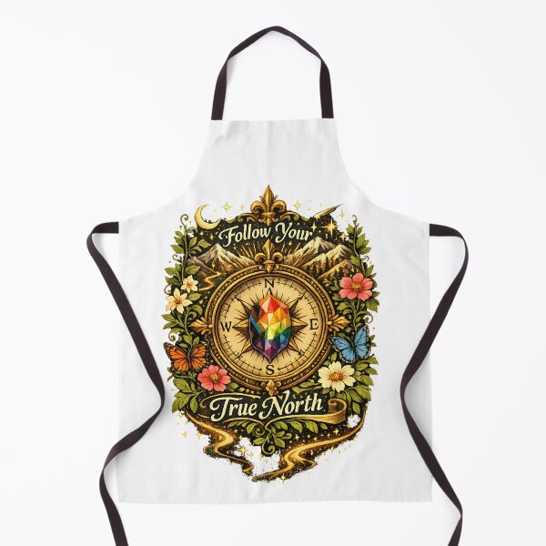 Item preview, Follow Your True North - Rainbow Crystal Compass Illustration designed and sold by DesignsCreative.