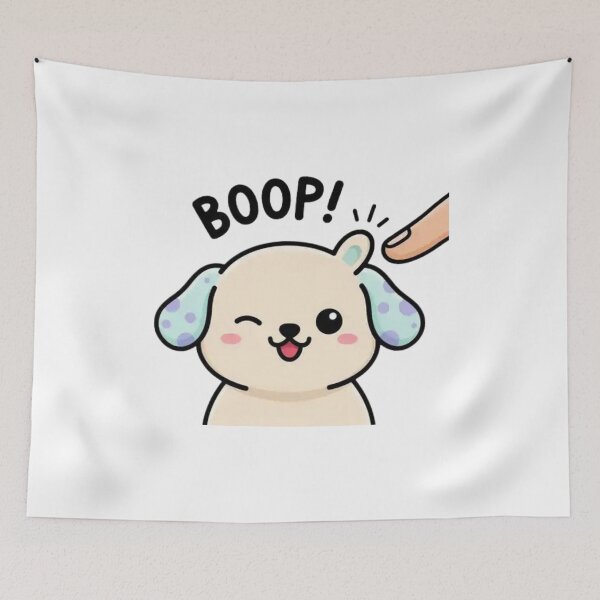 Item preview, Boop My Nose Puppy – Funny Cute Dog Cartoon for Animal Lovers designed and sold by Charonde.
