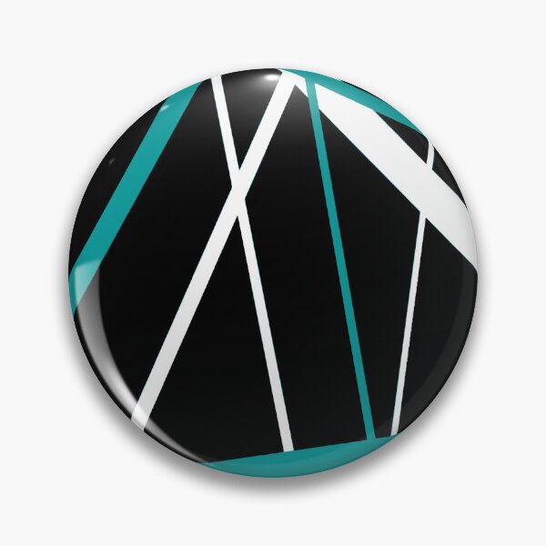 Item preview, Bold Teal-Blue Diagonal Lines White Accents designed and sold by taiche.