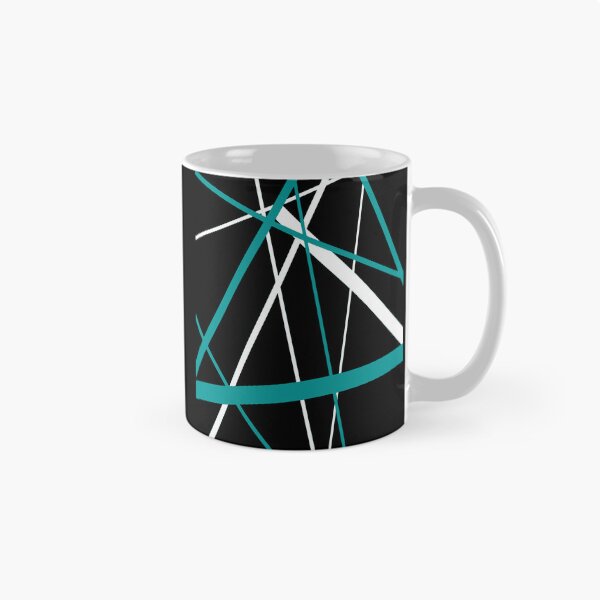 Item preview, Bold Teal-Blue Diagonal Lines White Accents designed and sold by taiche.
