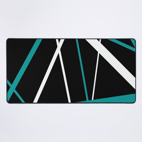 Item preview, Bold Teal-Blue Diagonal Lines White Accents designed and sold by taiche.