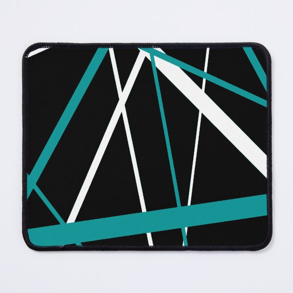 Item preview, Bold Teal-Blue Diagonal Lines White Accents designed and sold by taiche.