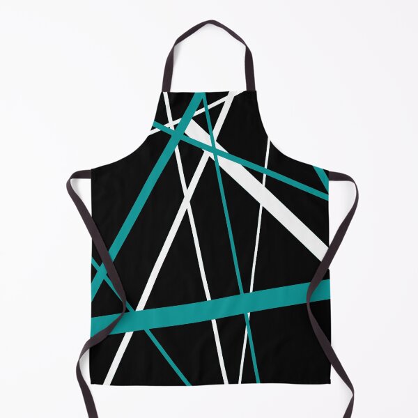 Item preview, Bold Teal-Blue Diagonal Lines White Accents designed and sold by taiche.