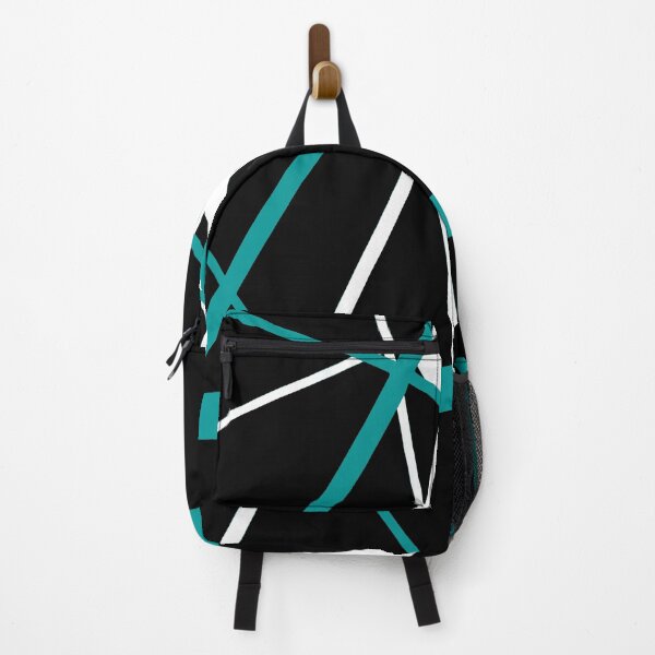 Item preview, Bold Teal-Blue Diagonal Lines White Accents designed and sold by taiche.
