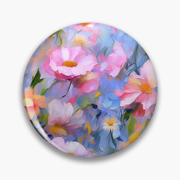 Item preview, Fairytale Fantasy Pink Floral Abstract On Sky Blue designed and sold by DEC02.
