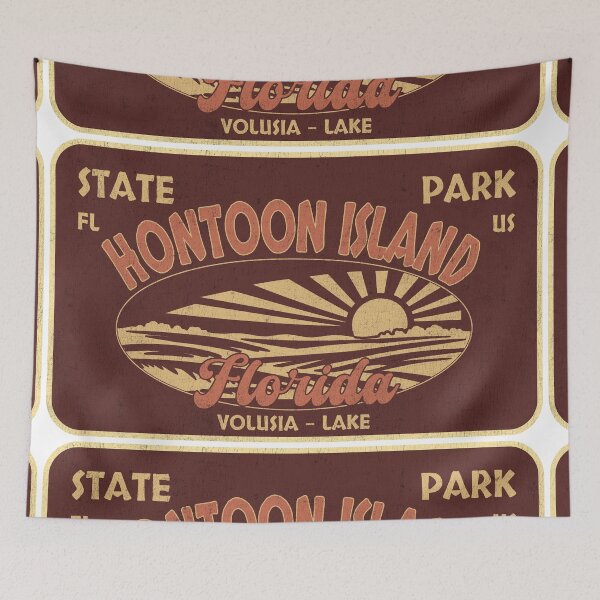 Item preview, Hontoon Island State Park, Volusia - Lake, Florida, badge design designed and sold by Wanderful-roads.