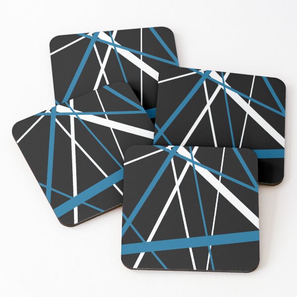 Item preview, Bold Mid-Blue Diagonal Lines White Accents designed and sold by taiche.