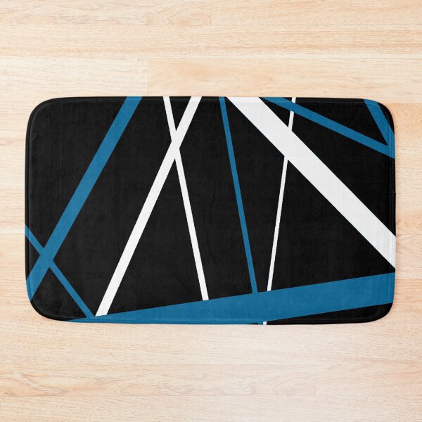 Item preview, Bold Mid-Blue Diagonal Lines White Accents designed and sold by taiche.