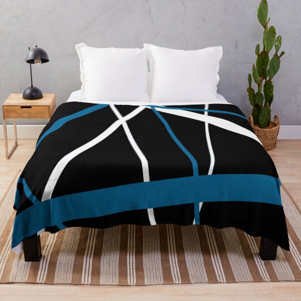 Item preview, Bold Mid-Blue Diagonal Lines White Accents designed and sold by taiche.