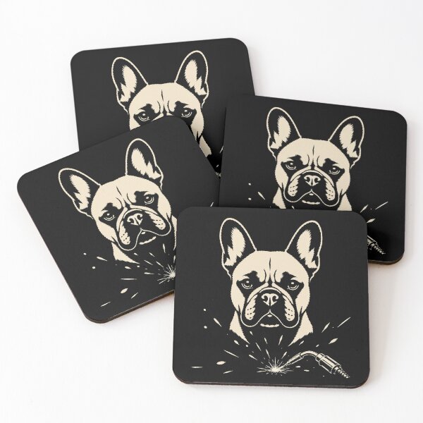 Item preview, French Bulldog Welder - Welding Dog Vintage Line Art designed and sold by RusticMeadow.