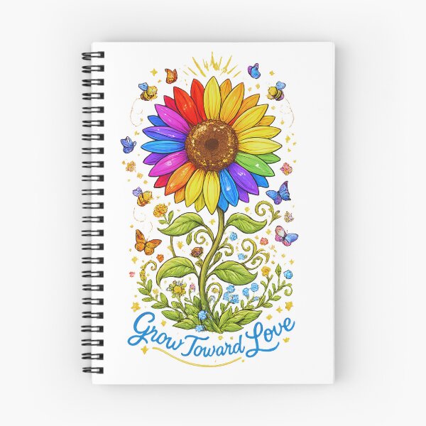 Item preview, Grow Toward Love - Rainbow Pride Sunflower Illustration designed and sold by DesignsCreative.