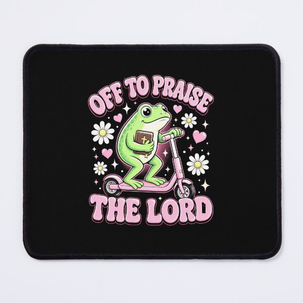 Item preview, Off To Praise The Lord Cute Christian Frog Faith Inspired Design designed and sold by MiALopezArt.