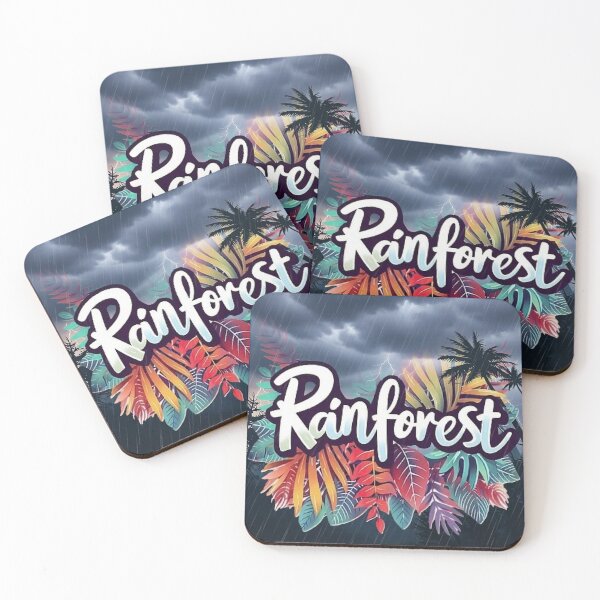 Item preview, rainforest stormy weather colorful botanical nature typography designed and sold by SmashingDeals.