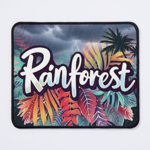 Item preview, rainforest stormy weather colorful botanical nature typography designed and sold by SmashingDeals.