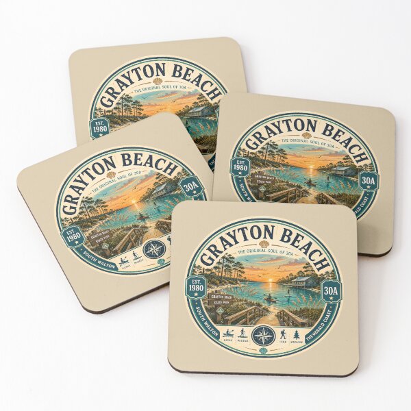 Item preview, Grayton Beach Badge | The Original Soul of 30A | Retro Florida Coastal Emblem designed and sold by piketo.