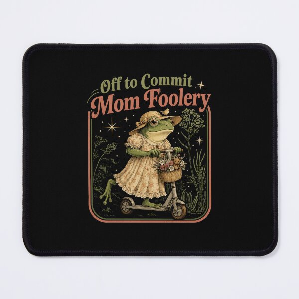 Item preview, Off to Commit Mom Foolery Vintage Frog Mom Whimsical Cottagecore Design designed and sold by MiALopezArt.